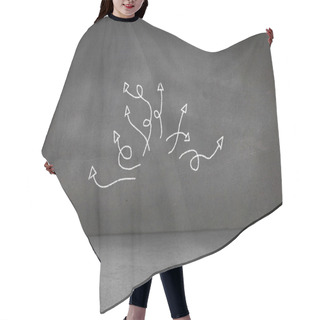 Personality  White Arrows On Dark Wall Hair Cutting Cape