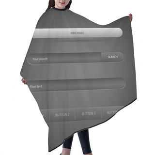 Personality  Web Panel. Vector Illustration. Hair Cutting Cape