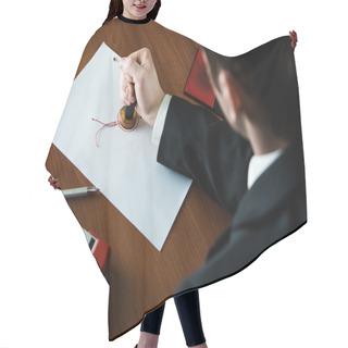 Personality  Notary Stamping Document Hair Cutting Cape