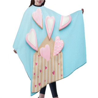Personality  Open Envelope With Heart Shaped Cookies  Hair Cutting Cape