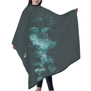 Personality  Abstract Magic Background With Turquoise Paint On Black  Hair Cutting Cape