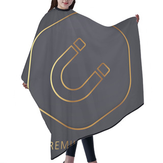 Personality  Attraction Golden Line Premium Logo Or Icon Hair Cutting Cape