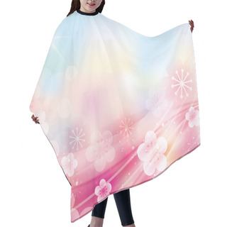 Personality  Japanese Apricot Flower Hair Cutting Cape