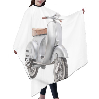 Personality  Vintage 1961 VBB 150 Vespa Scooter Isolated On White Background Hair Cutting Cape