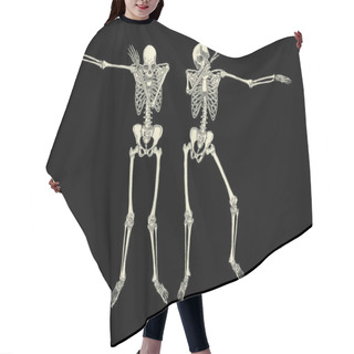 Personality  Human Skeletons Dancing Hair Cutting Cape