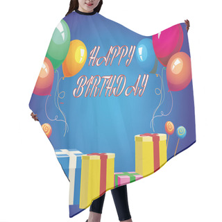 Personality  Happy Birthday With Balloons Hair Cutting Cape