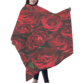 Personality  Background Of Red Roses Flowers Hair Cutting Cape