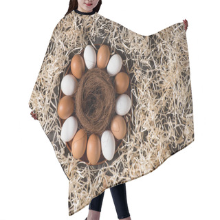 Personality  Chicken Eggs And Nest Hair Cutting Cape