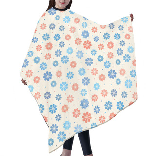 Personality  Seamless Pastel Floral Pattern Hair Cutting Cape