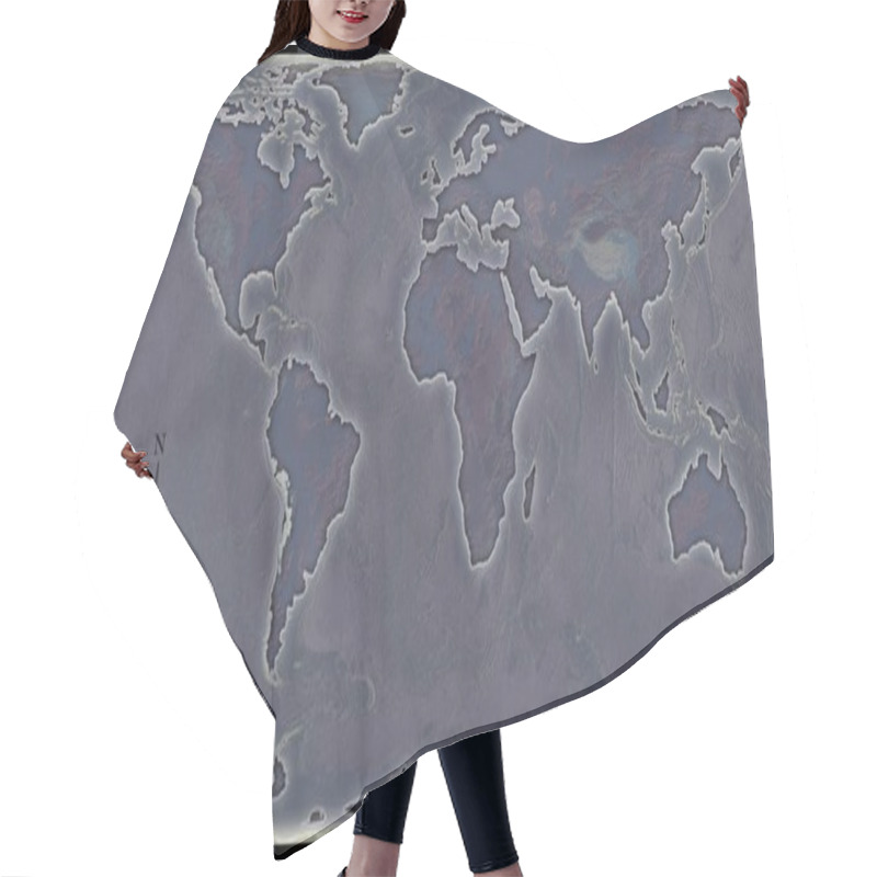 Personality  World Map Illustration Hair Cutting Cape