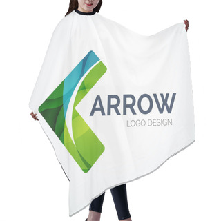 Personality  Arrow Icon Logo Design Made Of Color Pieces Hair Cutting Cape