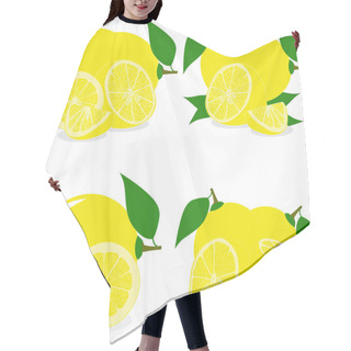 Personality  Lemon Slices, Collection Of Vector Illustrations On A Transparent Background Hair Cutting Cape