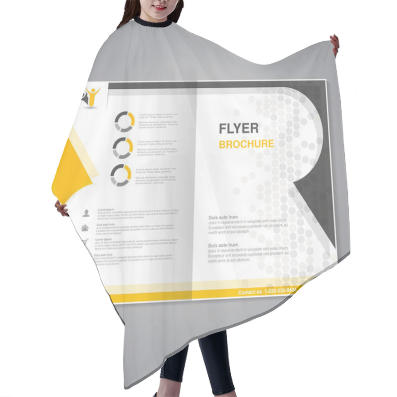 Personality  modern brochure design hair cutting cape