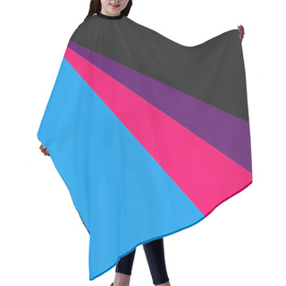 Personality  Abstract Blue, Pink, Purple And Black Background With Geometric Pattern Hair Cutting Cape
