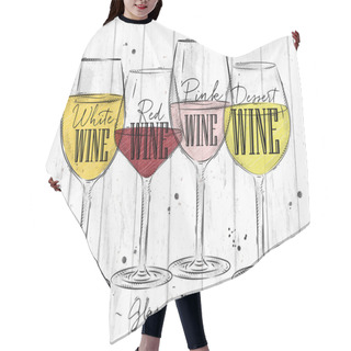 Personality  Poster Types Of Wine Hair Cutting Cape