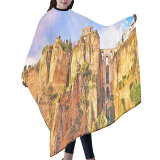 Personality  Panoramic View Of The City Of Ronda In Andalusia, Spain Hair Cutting Cape