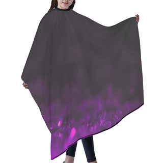 Personality  Purple Defocused Glitter On Black Background With Copy Space Hair Cutting Cape