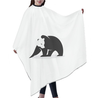 Personality  Bear Symbol Isolated Hair Cutting Cape