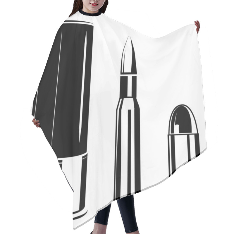 Personality  Vector Set Bullet Caliber Of Weapon Hair Cutting Cape