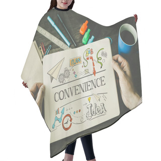 Personality  CONVENIENCE Sketch On Notebook Hair Cutting Cape
