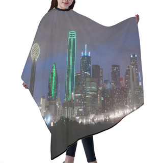 Personality  Trinity River Dallas Texas Downtown City Skyline Night Sunset Hair Cutting Cape