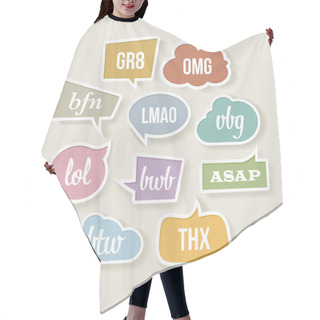 Personality  Speech Bubbles And Text Messages Hair Cutting Cape