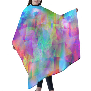 Personality  Beautiful, Modern, Polygonal, Triangles Brght Artistic Backgroun Hair Cutting Cape