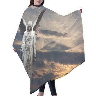 Personality  Angel And Sunset Background Hair Cutting Cape