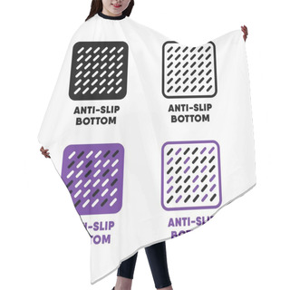 Personality  Anti Slip Bottom Vector Information Sign Hair Cutting Cape