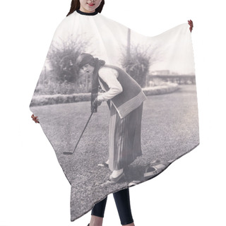 Personality  Woman Playing Golf Hair Cutting Cape