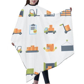 Personality  Warehouse Icons Flat Hair Cutting Cape