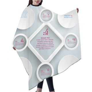 Personality  4 Circles Big Rhombus Startup Infographic Hair Cutting Cape