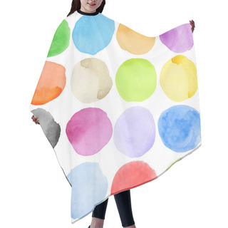 Personality  Watercolor Circles Hair Cutting Cape