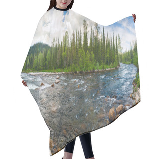 Personality  Mountain River In Siberia Hair Cutting Cape