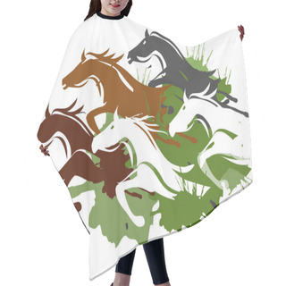 Personality  Running Horses Hair Cutting Cape