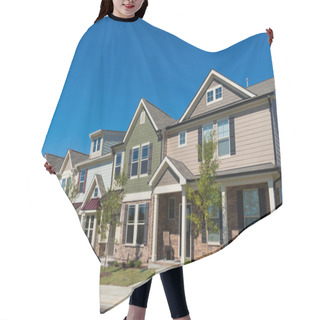 Personality  Row Of New Town Homes Hair Cutting Cape