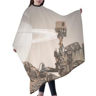 Personality  Curiosity Mars Rover Exploring The Surface Of Red Planet.  Hair Cutting Cape