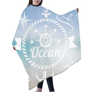 Personality  Ocean Background Vector Illustration   Hair Cutting Cape