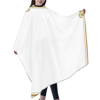 Personality  Golden Border Hair Cutting Cape