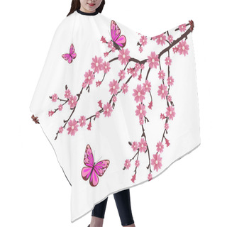 Personality  Cherry Blossom Hair Cutting Cape