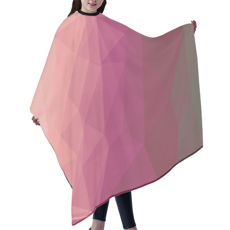 Personality  Pastel Pink Grey Geometric Background With Mosaic Design Hair Cutting Cape