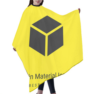 Personality  3d Minimal Bright Yellow Material Icon Hair Cutting Cape