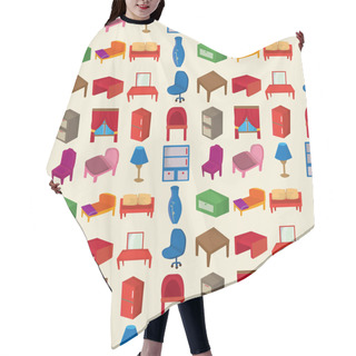 Personality  Seamless Furniture Pattern Hair Cutting Cape