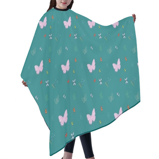 Personality  Colored Background With Different Accessories Hair Cutting Cape