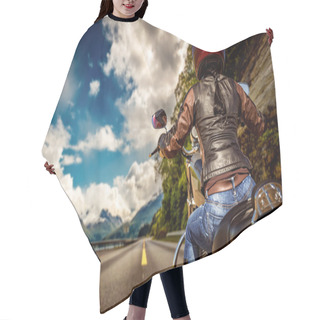 Personality  Biker Girl First-person View Hair Cutting Cape