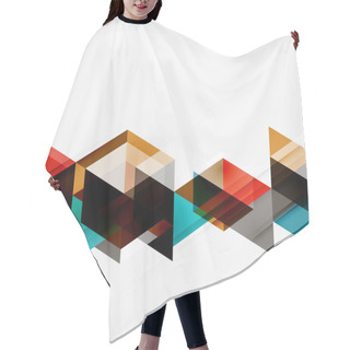 Personality  Abstract Geometric Background. Modern Overlapping Triangles Hair Cutting Cape