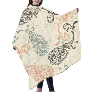 Personality  Vector Seamless Winter Pattern With Paisley Ornament Hair Cutting Cape