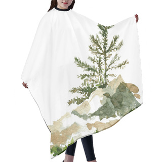 Personality  Pine Trees And Rocks Hair Cutting Cape