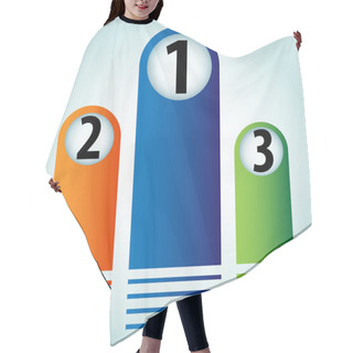 Personality  Vector Banners With Numbers. Hair Cutting Cape