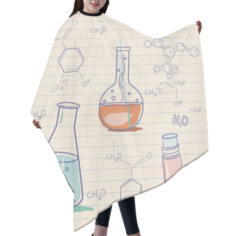 Personality  Old Science And Chemistry Laboratory Hair Cutting Cape